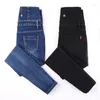 Women's Jeans Fashion Women High Waist Pencil Pants Casual Slim Ladies Cargo