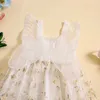 Sukienki dziewczynki malucha dziewczynka dzieciak Księżniczka Butterfly Wings Fairy Dresses Floral Sling Tiulle Tutu Dress Wedding Birthday Party Ubrania H240508