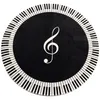 Dywany Dywan Muzyka Symbol Piano Klucz czarny biały okrągły bez poślizgu domowy matę do sypialni Dekoracja podłogi 231N