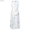 Vestidos casuais básicos Vestido de festa de decote em V Womens Vestido Bohemian Flower Beach Dress Summer Dress Plus Size Moda Clothing XW