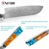 Professionele Santoku -mes Japanse VG 10 Steel Damascus Keuken Santoku Chefs Knife Super Sharp Cleaver Knife -kok Knife