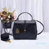 Trendy nieuwe stijl 16 tas kleine originele handtas messing slot klep verwijderbare schouderband dames schoudertas messenger tas ce18626 353Z