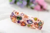 Emmaya Factory Price Mona Lisa Multicolor Cubic Zircon Bracetes Bangles Luxury Wedding for Women Crystal Jewelry 240423