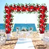 装飾的な花100cmローズ人工花列結婚式のテーブルセンターピースdiy壁アーチ装飾配置フローラル