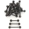 50pcs gioiellitell neri in titanium anello delle campane 14g16 mm auricolare per forengie piercing bilancieri dritti1428368