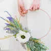 Decorative Flowers Wreaths 10-40cm Gold Metal Ring Flower Wreath Garland Weeding Decoration for Weddings Bridal Shower Home Party Decoration Catcher Hoops