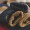 Mulheres meias lã Terry grossa para o outono e inverno com fios pontilhados de Natal quente