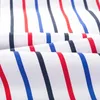 Herren Farbblock gestreiftes Falten-resistenter Hemd Langarm-Hemd mit Hidden Button Collar Ceilgut reines Baumwollhemden 240508