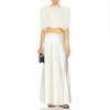 Women's Two Piece Dress pleated top with white skirt