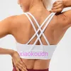 Designer Lul Yoga Outfit Sport Bras Frauen Hochstütze Tankintensität Sport Bra Fitness Running Schockdes Crossover Schöne Rückenabnehmbare Brust