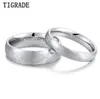Groupes d'accessoires Fashion Jewelryrings Tigrade 4 6 mm Titanium Ring Dome Brossed Special Scratch Design Band Mariage Comfort Fit SI2447408