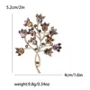 Brooches Vintage Rhinestone Big Tree For Women Unisex Plant Pins Casual Party Accessories Gifts