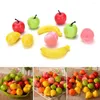 Decorative Flowers 1 Set Artificial Fake Fruits Vegetables Plastic Lifelike Fruit Banana Apple