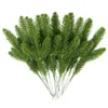 Fleurs décoratives couronnes 1pack de Noël de Noël branches d'aiguille de pagine fausse plante ornement de Noël décorations pour la maison en couronne de bricolage Boîte à cadeaux Fleurs de mariage