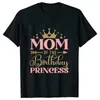 T-shirts pour hommes T-shirt princesse T-shirt maman Frère frère Sœur Famille Rassemblement Ts Girls Birthday Party Tshirt Aesthetic Vêtements Black Top T240506