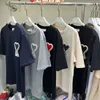 camisetas para hombres camisas de diseñador de cuello redondo espada zhangzi amor bordado pareja media manga nueva miri age reducción de camisetas deportivas ropa de manga corta delgada