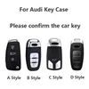 Ключ автомобиля Fashion TPU CAR Удаленный ключ крышка корпуса Shell FOB для Audi A6 Q3 Q5 A7 A8 A3 Q8 C8 D5 E-Tron Holder Protector Accessories T240509