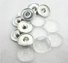 20sets geen ontwerp aangepaste sieraden snapknop maken messing snap -knoppen met helder glazen cabochons koper Clear knop 18mm4415769