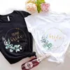 T-shirts masculins Bridal Weddal Tops Team Bride Brides Dmitmaid T-shirt Bachelorette Hen Party Ts Evjf Future Bride Women Women Short Slve Tshirt T240506