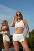 Women's Swimwear Sexy White Women Swimsuit Two Pieces Push Up Bathing Suit Tankinis With Shorts High Waist Swim Suits Trunk Pool