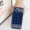 Cas de téléphone portable Bandana Bandana Paisley Téléphone Étui adapté à l'iPhone 15 Pro 12 13 MINI 11 14 PRO MAX XS XR 7 8 plus SE 2020 2022 COUVERTURE arrière J240509