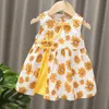 Meisjesjurken Chinese stijl babymeisje jurk zomer kikker kikker cheongsam verjaardagsfeestje prinses jurk peuter meisje kleding kinderen kostuum a1171