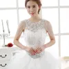 Wraps Jackets 2021 Top Sale Luxurious Crystal Rhinestone Bling Bridal White Lace Wedding Shawl Jacket Bolero Wrap 291Z