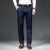 Pantaloni maschili 2024 Spring Men Business Carenter Fashion Casual Classic Classic Abito formale abiti maschili elastici dritti