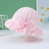 Caps chapeaux mignon arc enfant chapeau childrens chapeau seau printemps / été doux pêcheur extérieur pêcheur de soleil d240509