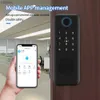 Smart Lock Hahalock Application Fingerprint Intelligente deurslot Waterdichte buitendeur Bluetooth -wachtwoord RFID -kaart Key Bolt gratis mechanische sleutel WX