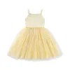 Summer Kids Mesh Camisole Dress Daisy Floral Dress Fashion Söta flickor Puffy Kjol andas Comfort Soft Dresses