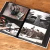 Nouveau 6 pouces 200 photos de rangement photo album Canvas Tether Scrapbook couple d'album d'anniversaire de mariage album de la famille