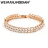 Bruiloft armbanden merk marquise gesneden kubieke zirconia cz crystal tennis armbanden voor vrouwen bruid bruiloft prom charme sieraden geschenken