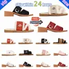 Sandales de luxe célèbres Designer Femmes Slippers Woody Flat Mules glisse plate-forme Softs Chaussures Broidered Linet High Heel Sandale Espadrille Wedge Sliders Summer