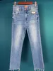 Hög midja kvinnor raka jeans avslappnad vild smal fashion lady skinny denim elastiska byxor byxor 240509