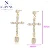 Boucles d'oreilles cerceaux xuping bijoux mode exquise géométrie forme claire couleur or pour femmes cadeaux ami de Noël x000859627