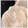 Blouses pour femmes broderie de style chinois printemps / été chemise vintage en mousseline de soie