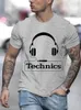 Męskie koszulki Technikowe nadruk słuchawki