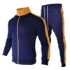 Mens Tracksuits New Mens Track and Field Suit 2023 Mens Mens Presk Chirtsports Pants Track and Field Suit Zipper Stand Up Sports Sport