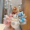 Keychains Bedanyards Chave Chave de Bear com Cristais Mink Pompon for Women Cartoon Requintado Jóias Meninas Bola Brinket Party Friend Gift J240509