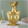 Mannequin Top verkopen LMS 3 Size Resin Medium zijportretmodel oorbellen ketting sieraden display Stand Sterk Sterkops Drop levering packagi dhlme