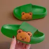 Slipper Kids Slippers Cute Cartoon Bear Children Indoor Drag Shoes Girls Boys Non-slip Anti-odor Thick Bottom Shoes Babies Home FootweaR T240509