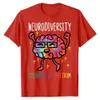 Męskie koszulki Neurotyczna Autyzm mózgu Świadomość ASD Zaburzenie nadpobudliwości Mężczyzny T-shirt Śliczna koszulka graficzna Y2K Top Fun Gift Set z krótkim rękawem Zestaw D240509