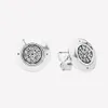 925 Sterling Silver Disc Stud -oorbellen Zomer sieraden met originele doos voor Pandora Yellow Gold Rose Gold Poled CZ Diamond Earring Set 269c