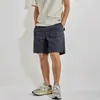 Heren shorts Heren Heren zomer viskoekpatroon lading shorts met vaste textuur Y240507