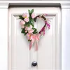 Decorative Flowers Heart Shaped Flower Wreath Romantic In Shape Sunproof Fauxl With Bright Colors For Balcony Bedroom Front