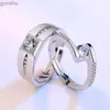 Casal toca real 925 STELRING Silver New Mans Casal Jóias Moda Crystal Zircon Ring For Women XY0392 WX