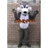 Maskottchen Kostüme Hot Sale Custom brandneue graue Wolf Charakter Halloween Tier Maskottchen Kostüm Kostüm Tier Maskottchen Kostüm kostenlos Versand