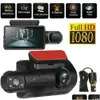 Voiture DVR DVRS dashcam double caméra hd avant 2 lens de l'objectif dash came grand angle de vision nocturne