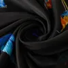 SCARPE POBING BRIDA LUXI Twill Silk Woman Scarf Square Bird che rende omaggio ai Phoenix Wraps Hijab grandi scialli Q240508